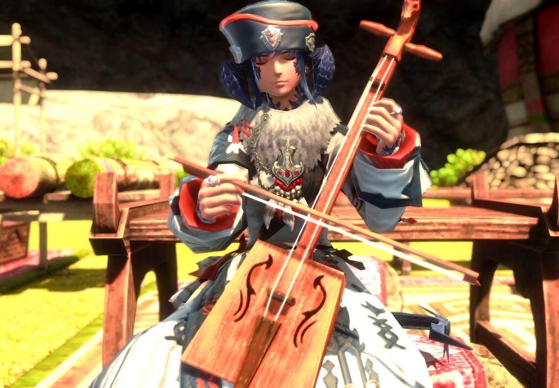 Yesunova Playing Her Morin Khuur